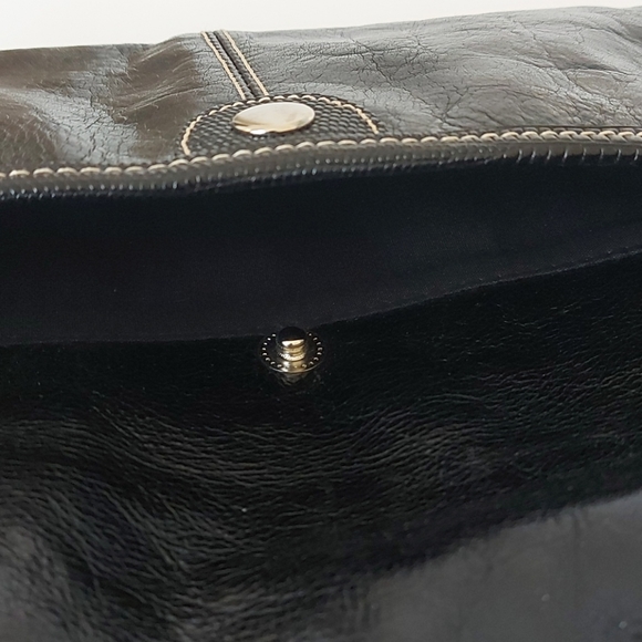 Franco Sarto Purse Black Shiny with silver Metal - Picture 12 of 14